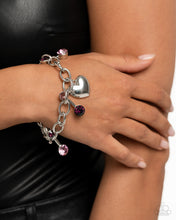 Load image into Gallery viewer, 2 pc SET: Seesaw Statement - Purple necklace + bracelet G033
