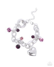 Load image into Gallery viewer, 2 pc SET: Seesaw Statement - Purple necklace + bracelet G033
