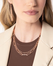 Load image into Gallery viewer, 2 pc SET: Monochromatic Matinee - Copper necklace + bracelet G033
