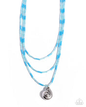 Load image into Gallery viewer, Spiral Safari - Blue necklace G035

