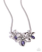 Load image into Gallery viewer, Twirling Triad - Purple necklace G106

