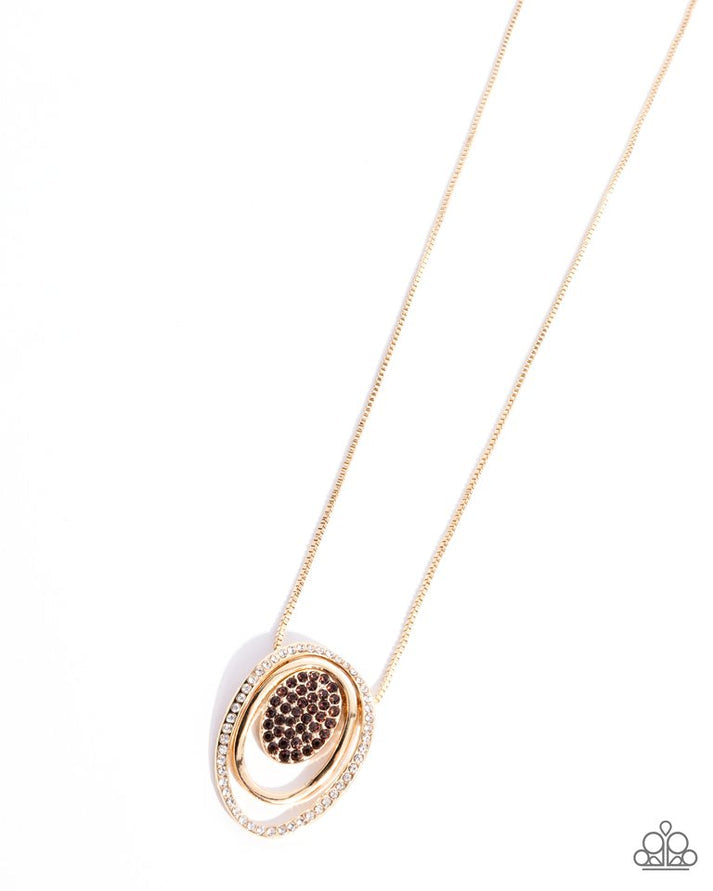 Glistening Grade - Brown necklace 544