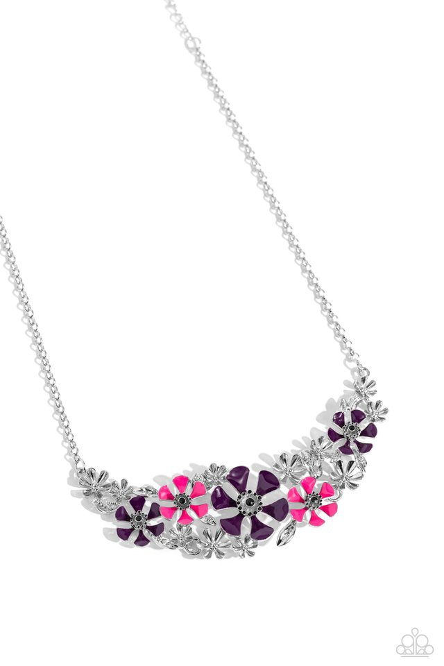 Blooming Practice - purple necklace E016