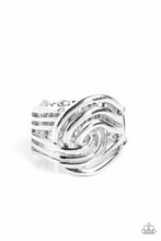 Load image into Gallery viewer, Interlocked Insignia  - silver ring ff exclusive june 2023 E081
