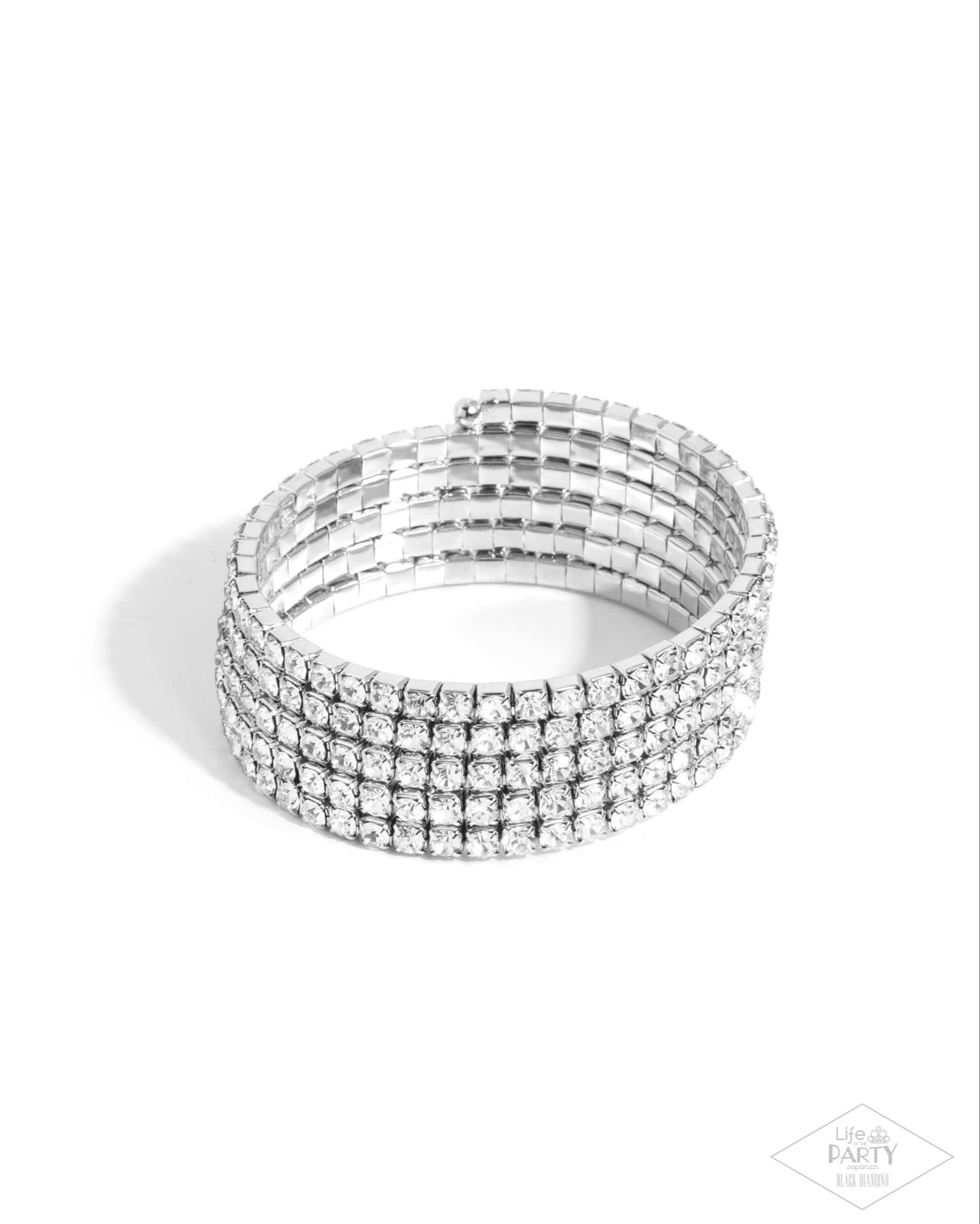 The GLOW Digger - white coil bracelet E046