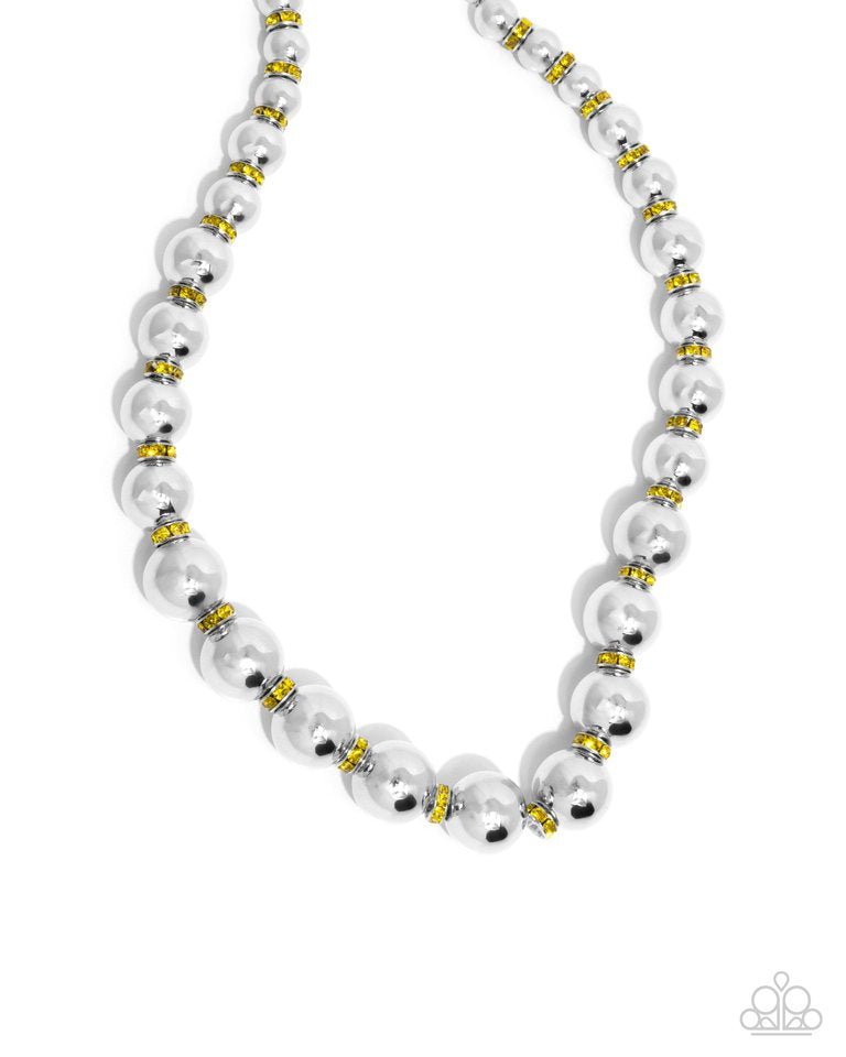 Color Closeness - Yellow necklace D014