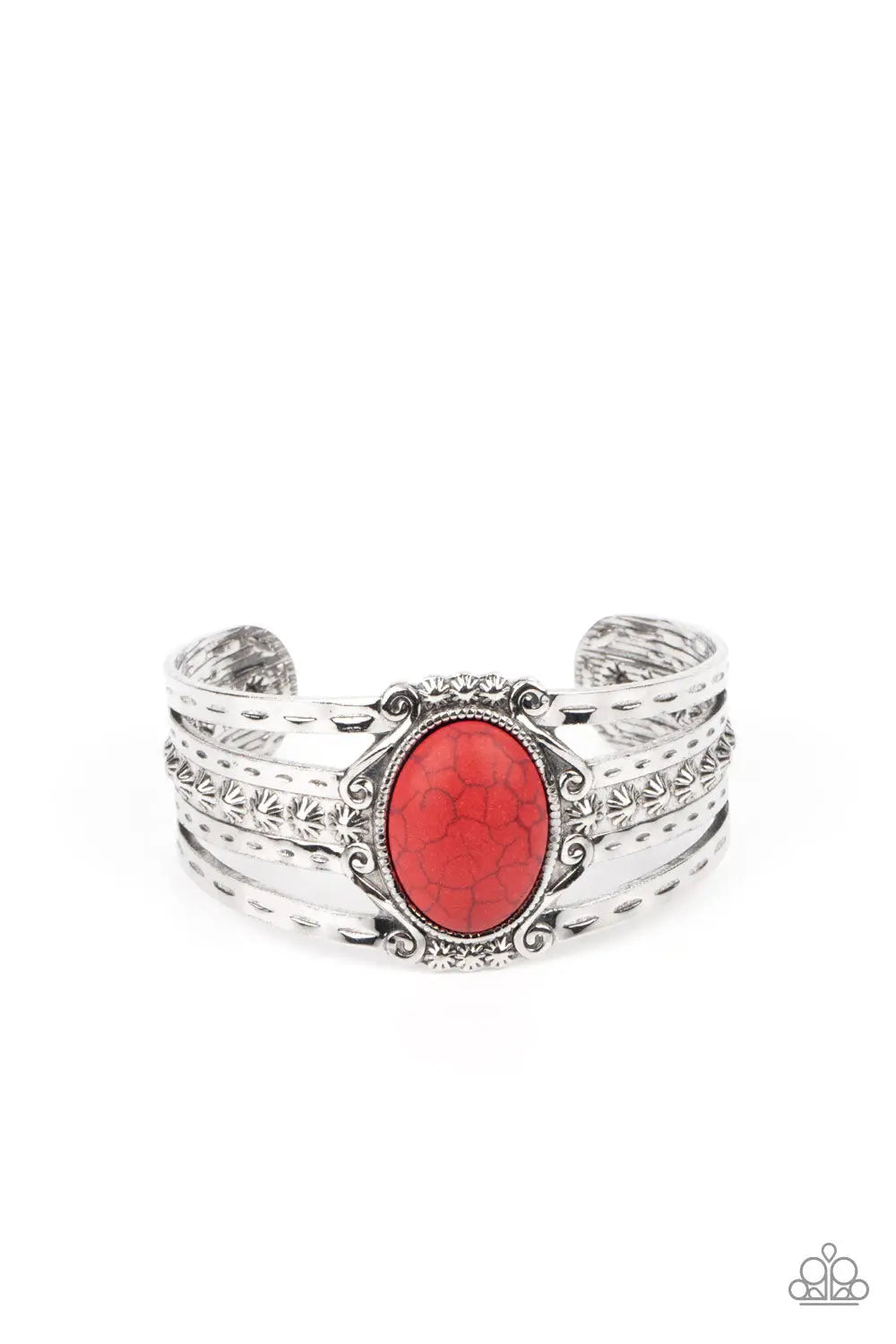 Mojave Mecca - red cuff bracelet C029