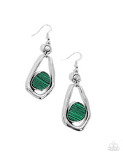 Load image into Gallery viewer, Scouting Spirals - green earring E102
