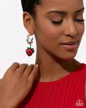 Load image into Gallery viewer, Strawberry Picnic - Red Hoop earring APRIL 2026 LOP G053
