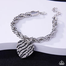 Load image into Gallery viewer, 2 pc SET: Striped Selfie - Black - necklace + Bracelet APRIL 2026 LOP G053
