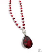 Load image into Gallery viewer, TEARDROP TALE - RED NECKLACE OCT 2025 LOP C003
