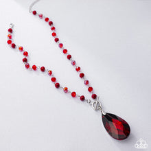 Load image into Gallery viewer, TEARDROP TALE - RED NECKLACE OCT 2025 LOP C003
