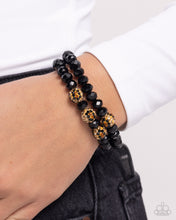 Load image into Gallery viewer, Speckled Sentiment - Black bracelet
