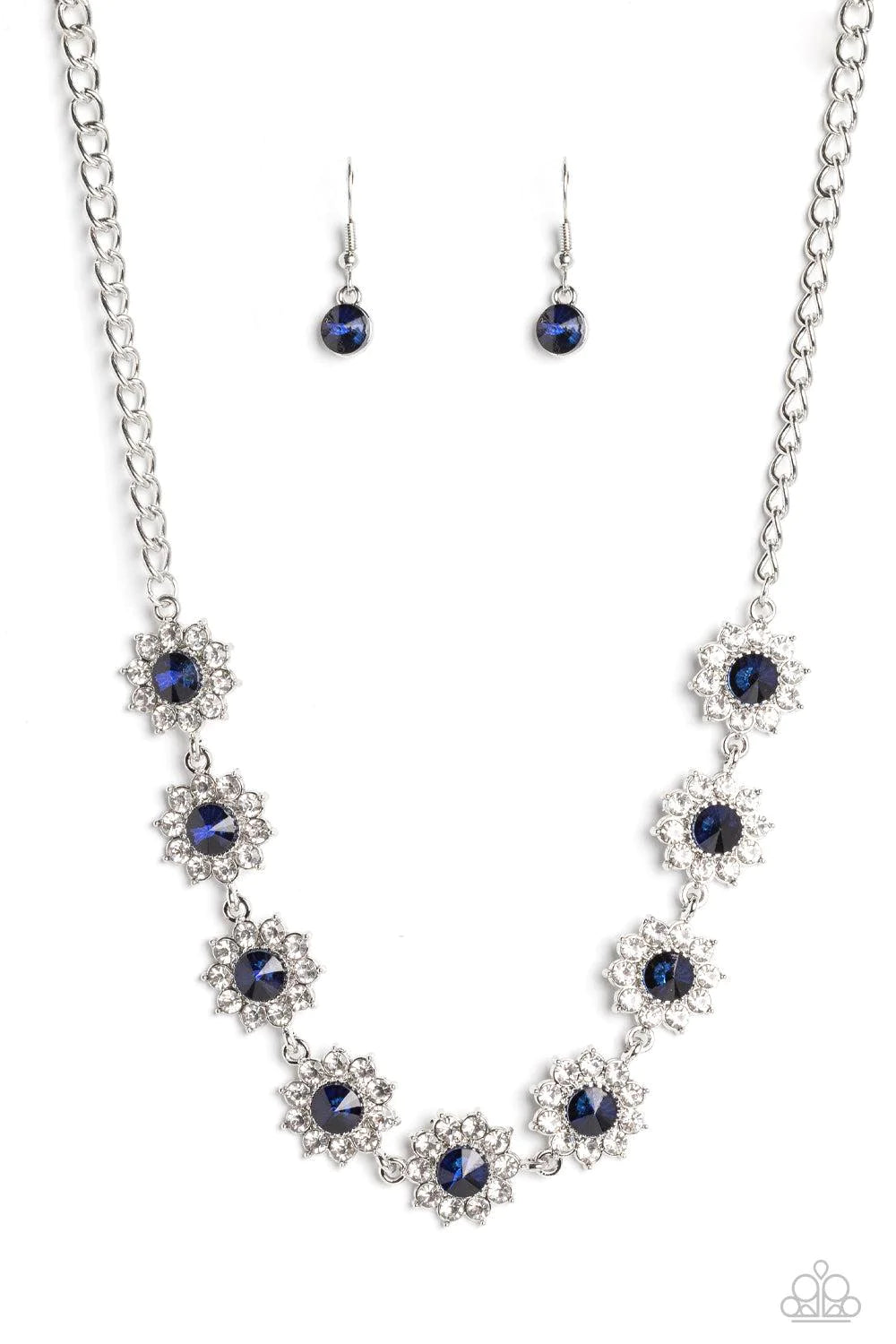 Blooming Brilliance - Blue necklace Plus matching bracelet Prismatic Palace A028