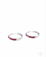 Load image into Gallery viewer, GLITZY By Association - Multi hoop earring PINK DIAMOND EXCLUSIVE G026
