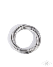 Load image into Gallery viewer, Stacked Severity - Silver coil bracelet Black Diamond Exclusive B128/B022
