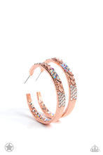 Load image into Gallery viewer, Glitzy by Association - Copper hoop earring C026
