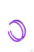 Load image into Gallery viewer, Pop HOOP - Purple hoop earring D062

