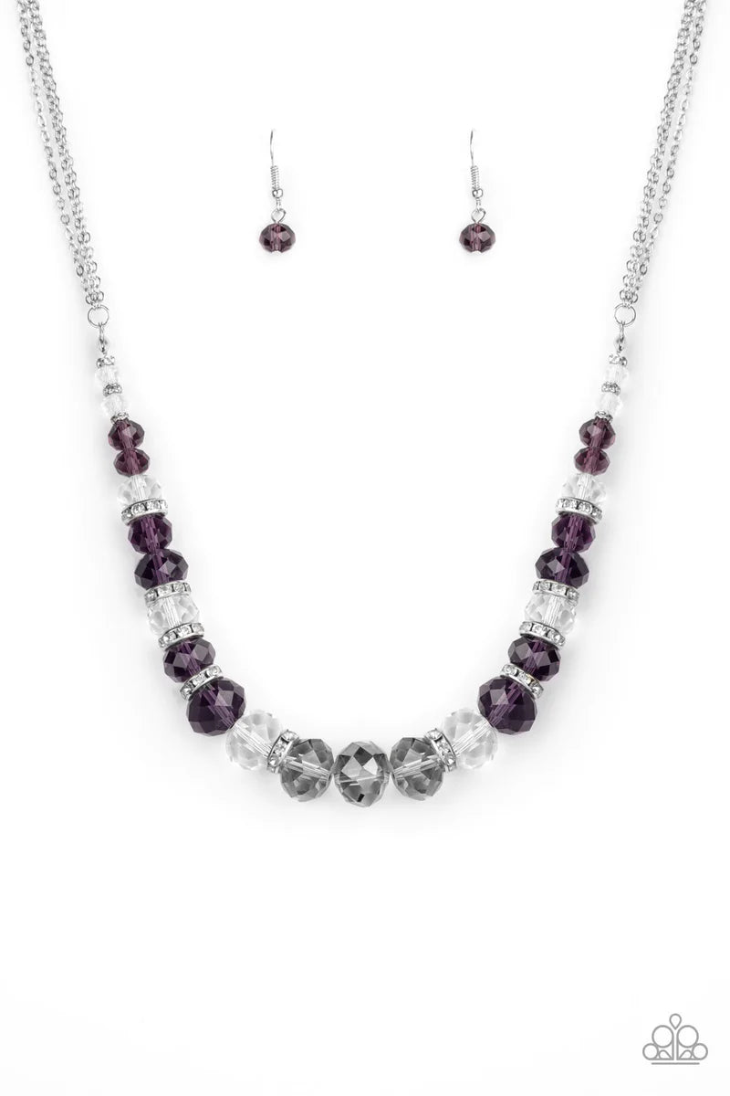 Distracted by Dazzle - Purple necklace 851