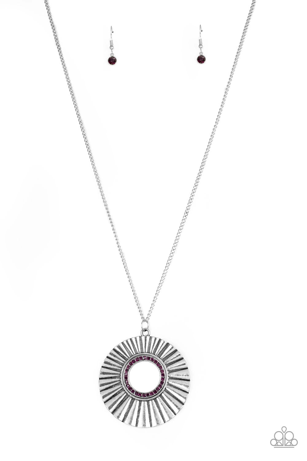 Chicly Centered - Purple necklace B105