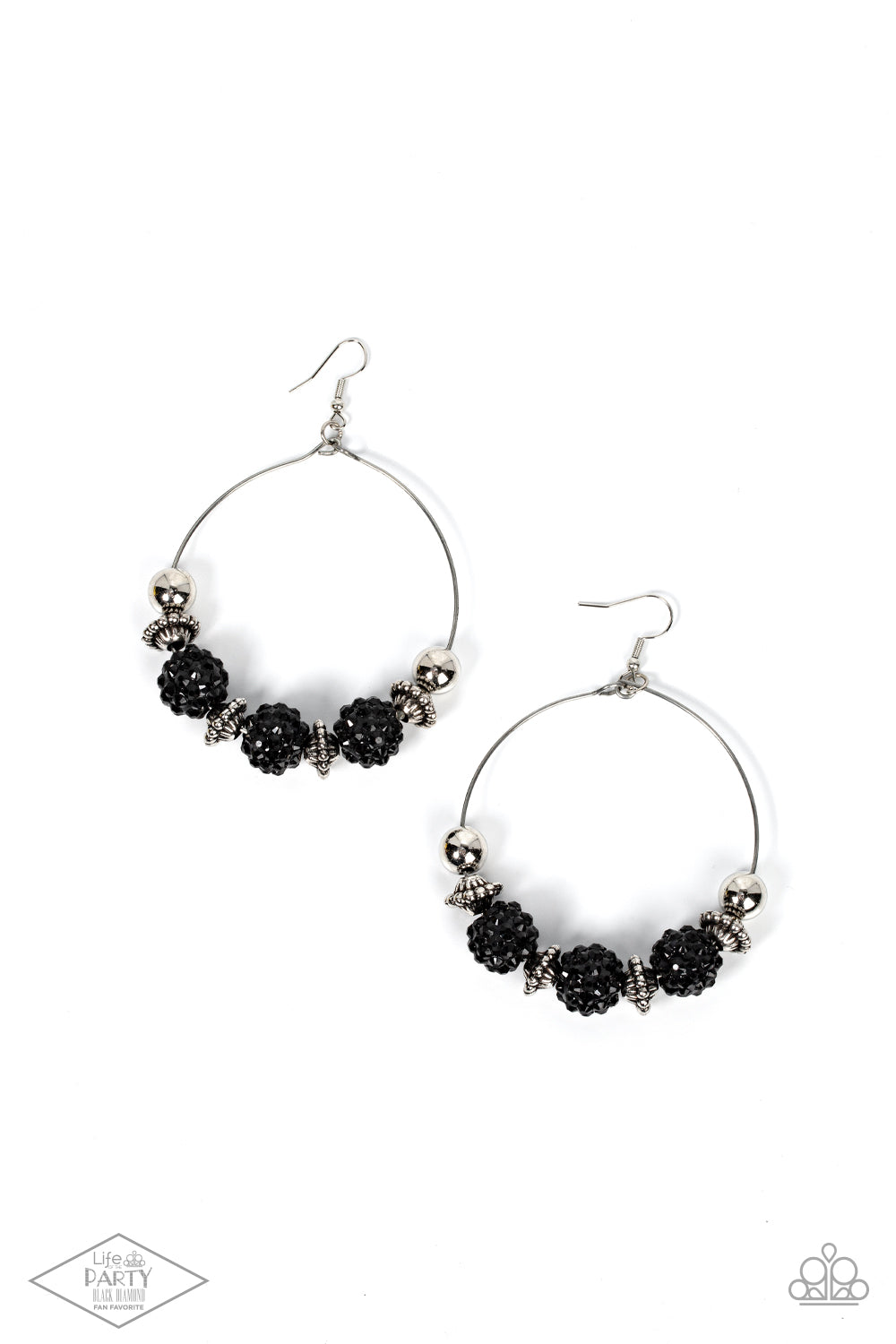 I Can Take a Compliment - Black earring B002