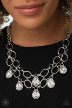 Load image into Gallery viewer, Show-Stopping Shimmer - white blockbuster necklace 503
