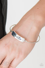 Load image into Gallery viewer, Hustle Hard - Silver cuff bracelet C001
