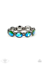 Load image into Gallery viewer, Diva In Disguise - Blue oil spill Multi bracelet B107
