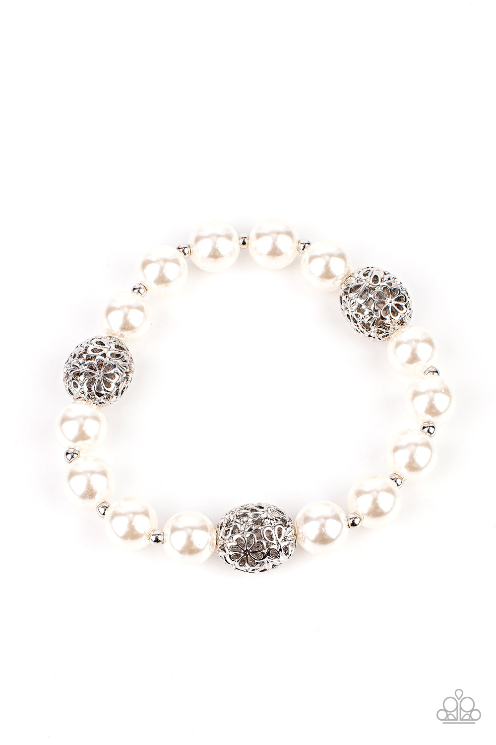 Upscale Whimsy - White bracelet 2209