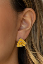 Load image into Gallery viewer, On Blast - Yellow post earring 958
