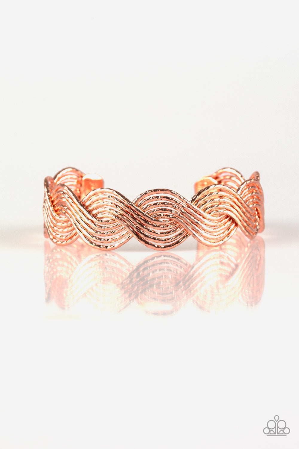 Braided Brilliance - copper cuff bracelet 650