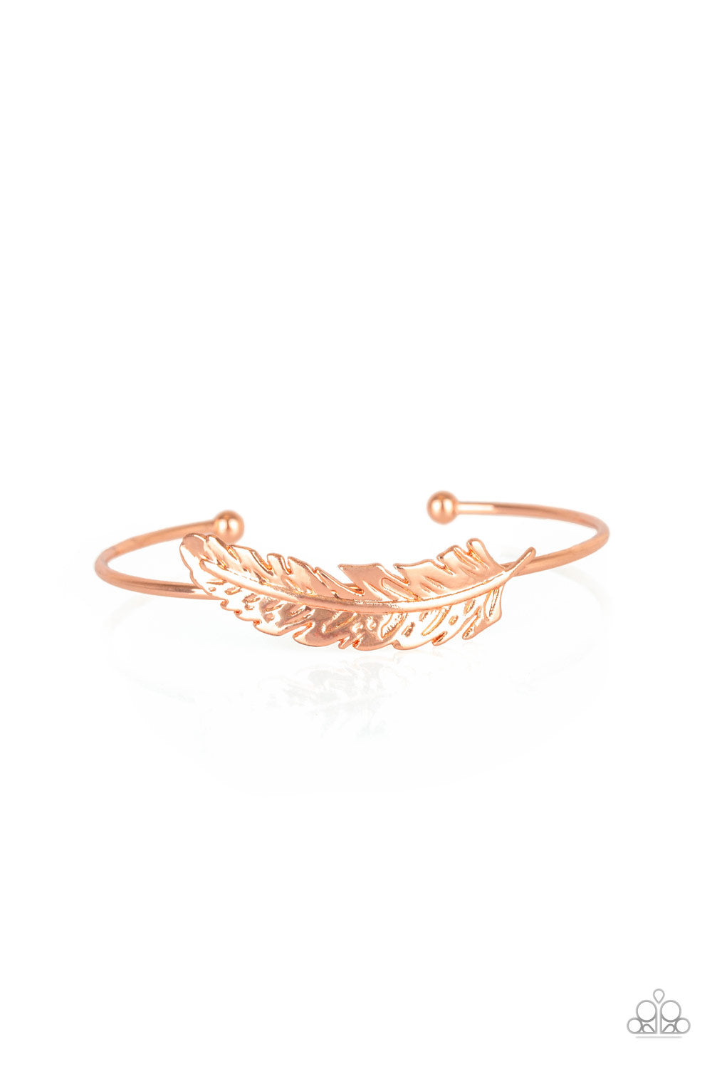 How Do You Like This Feather? - copper cuff bracelet 501