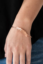 Load image into Gallery viewer, How Do You Like This Feather? - copper cuff bracelet 501
