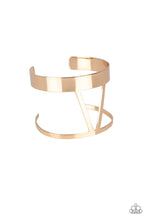 Load image into Gallery viewer, Rural Ruler - gold cuff bracelet B037
