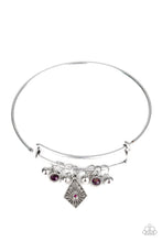 Load image into Gallery viewer, Treasure Charms - purple bracelet E096
