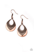 Load image into Gallery viewer, Totally Terrestrial - Copper earring F111
