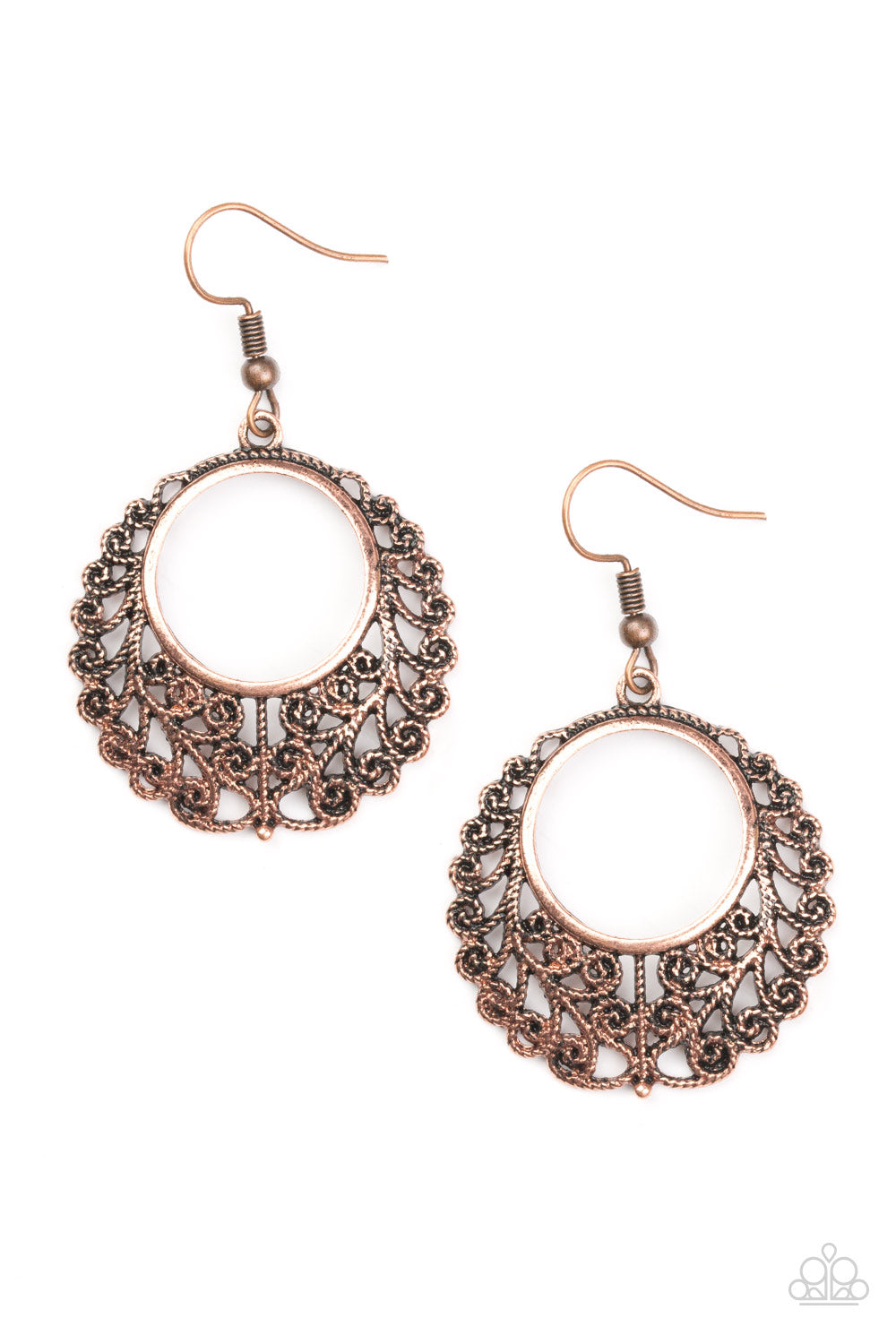 Grapevine Glamorous - copper earring 716
