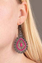 Load image into Gallery viewer, Carnival Courtesan - Pink earring 958
