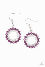 Load image into Gallery viewer, Wreathed in Radiance - purple earring 833
