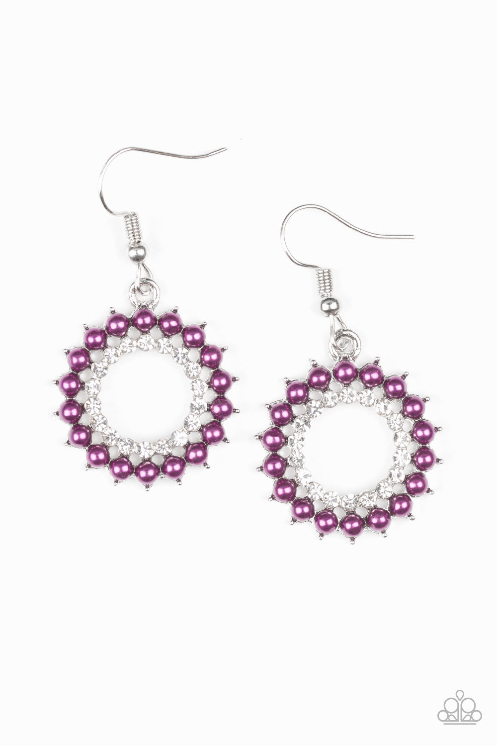 Wreathed in Radiance - purple earring 833