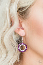 Load image into Gallery viewer, Wreathed in Radiance - purple earring 833
