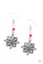 Load image into Gallery viewer, Cactus Blossom - Red earring 1969
