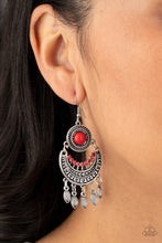 Load image into Gallery viewer, Mantra to Mantra - Red earring 1740
