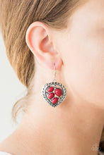 Load image into Gallery viewer, Wild Heart Wonder - Red earring 1521
