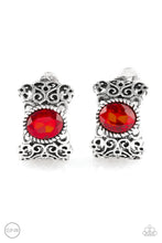 Load image into Gallery viewer, Glamorously Grand Duchess - red clip-on earring 592
