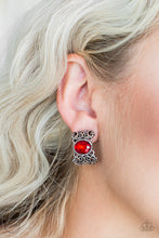 Load image into Gallery viewer, Glamorously Grand Duchess - red clip-on earring 592
