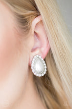 Load image into Gallery viewer, Dapper Dazzle - White Clip-On earring 1777
