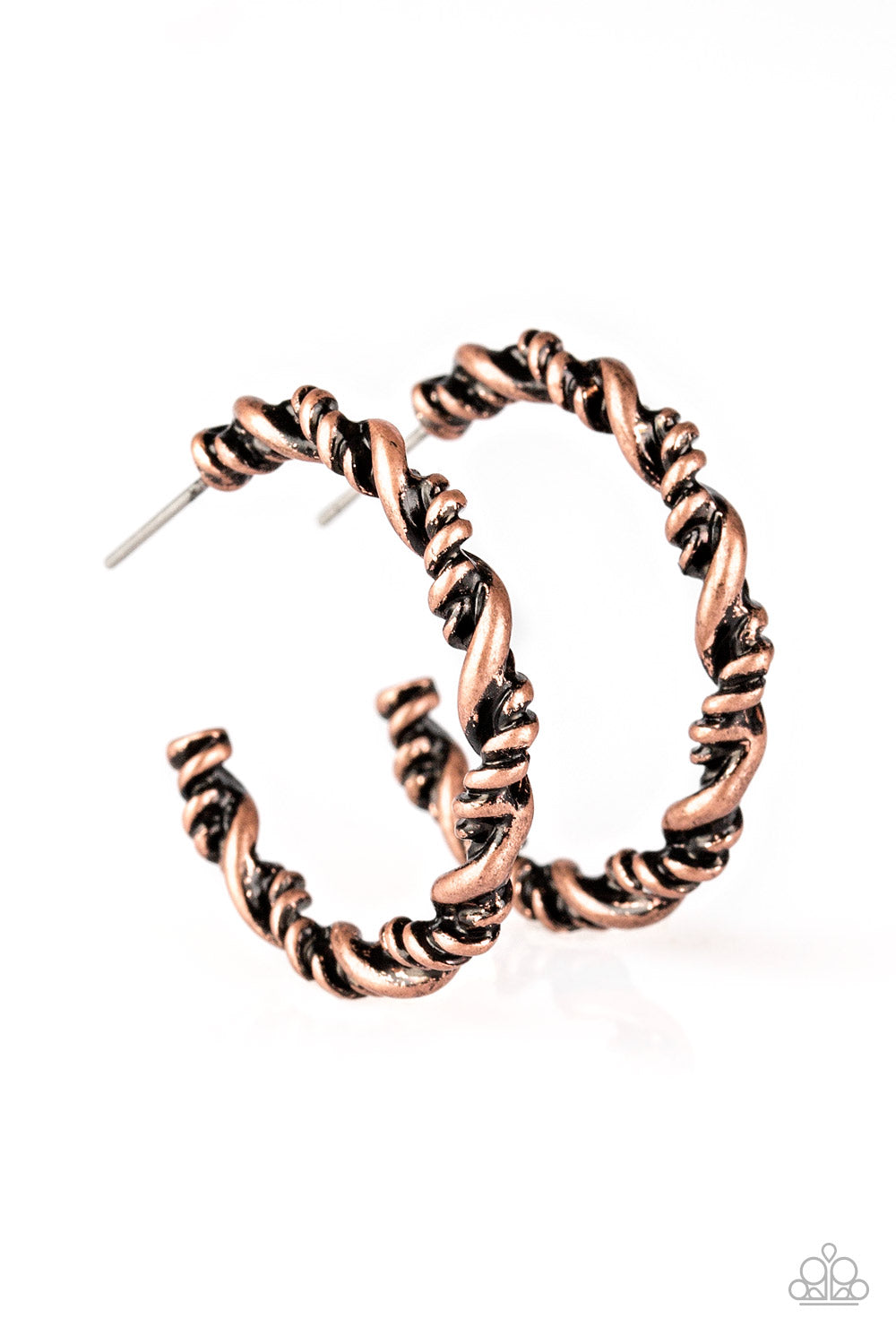 Plainly Panama - Copper hoop earring 651