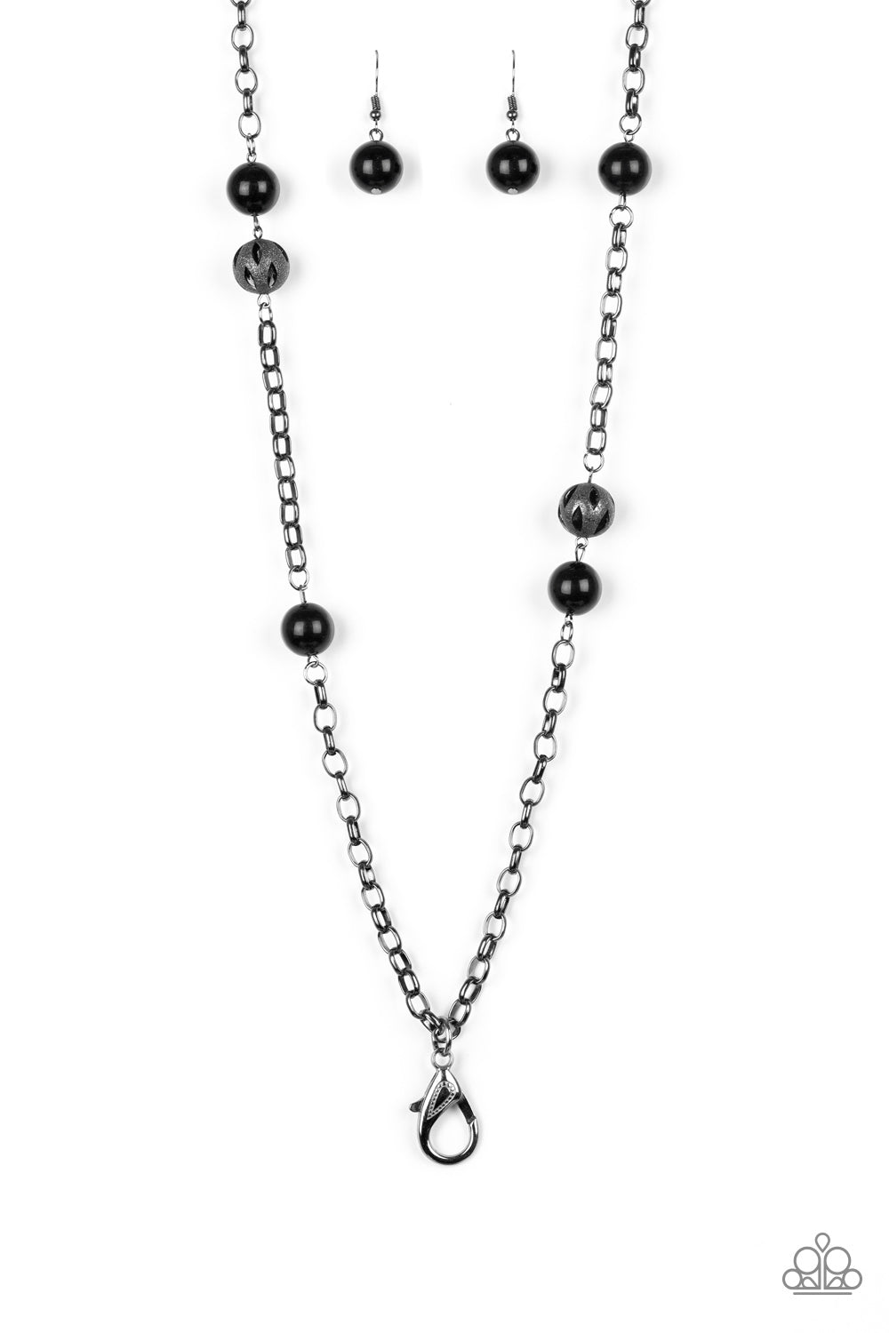 Fashion Fad - black lanyard 749