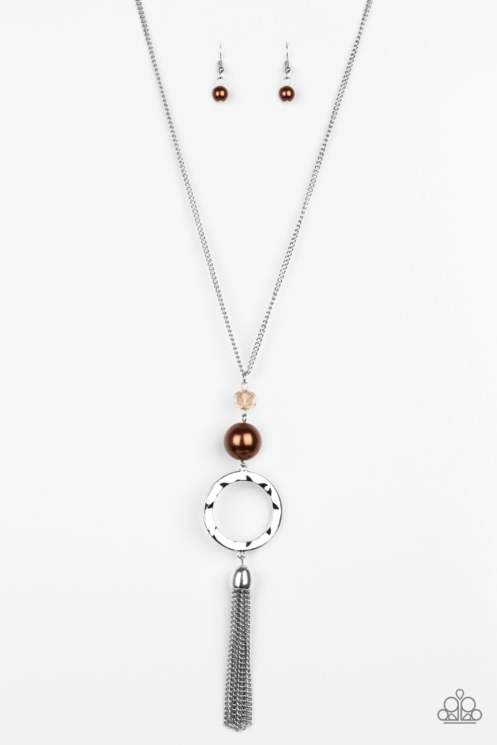 Bold Balancing Act - Brown necklace 595